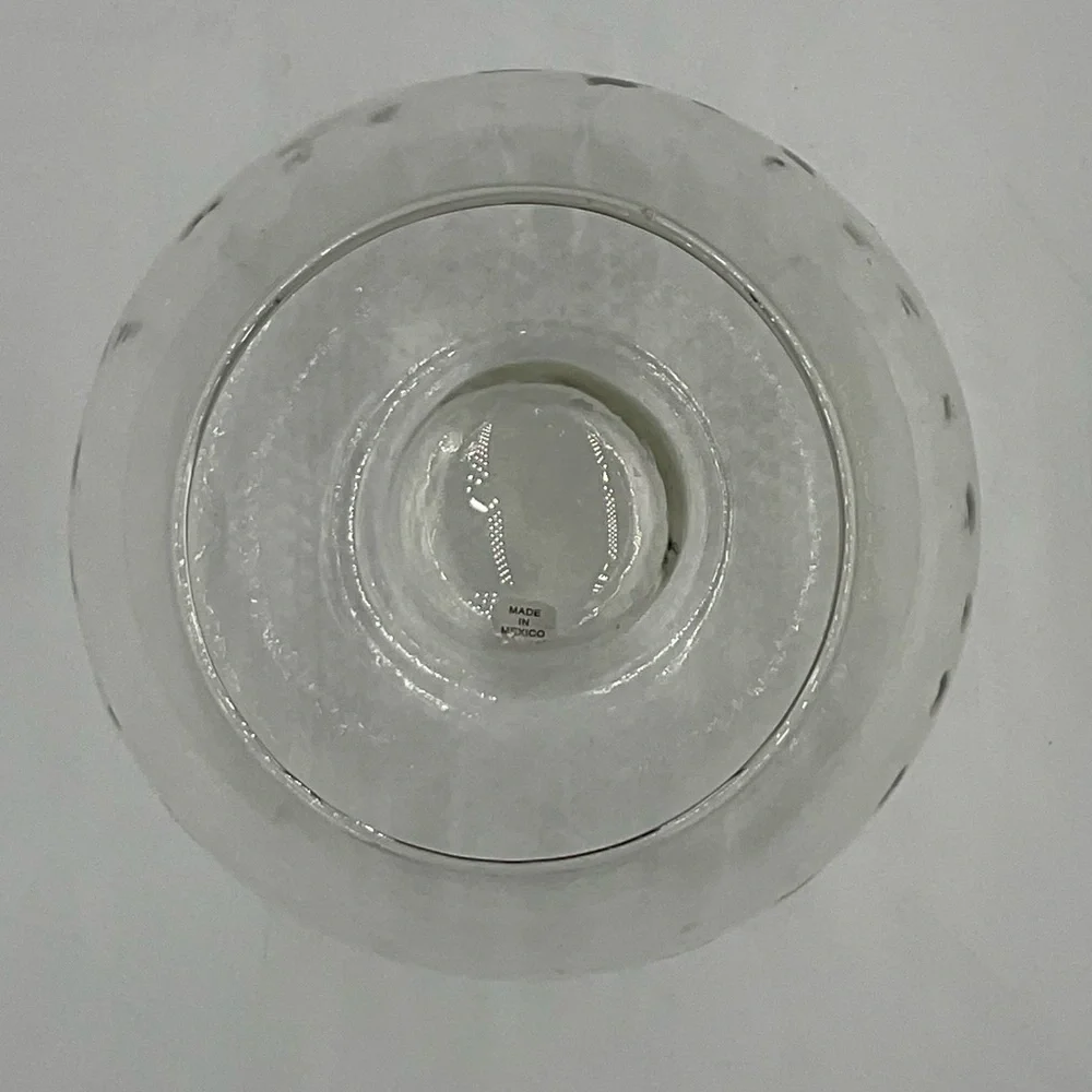 Vintage 1980s Partylite Shimmer Clear Glass Bubble Candle Holder